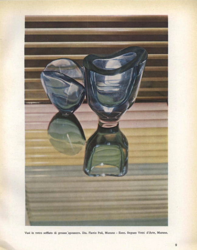 Flavio Poli Thick blown glass vases